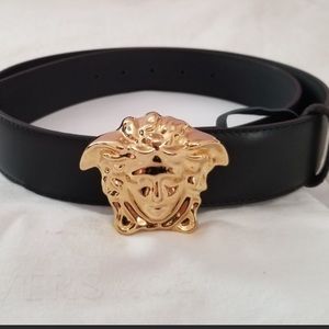 Versace Pallazo belt with medusa head.